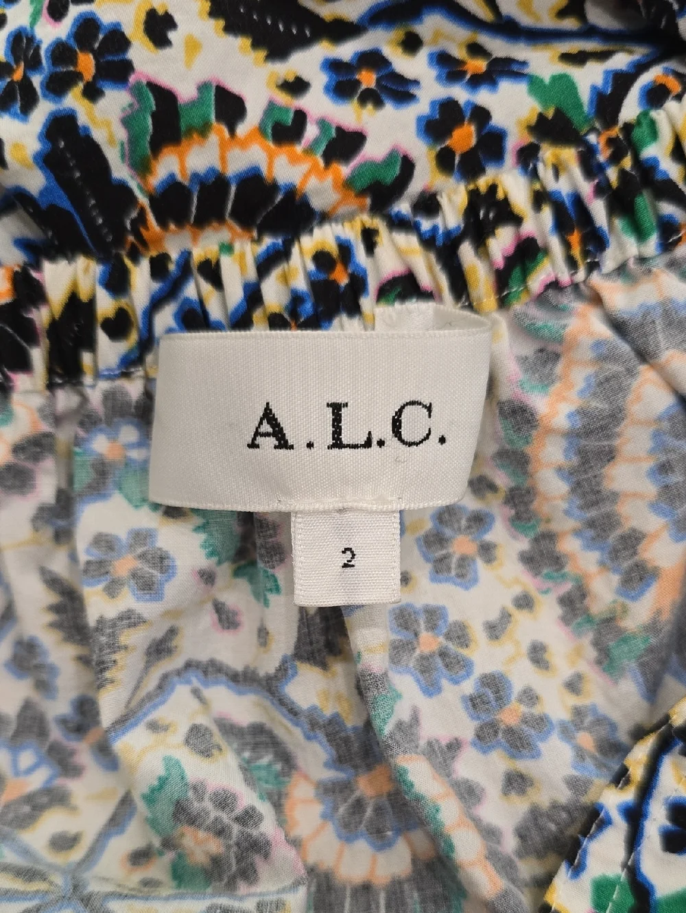 A.L.C. Adelaide Mini Dress Size 2 Boho Floral 100% Cotton NWOT - Picture 9 of 11
